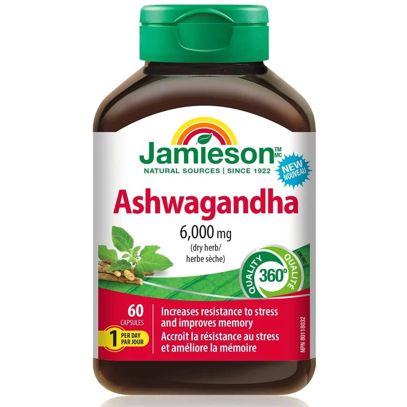 JAMIESON ASHWAGANDHA 6000MG 60CAP