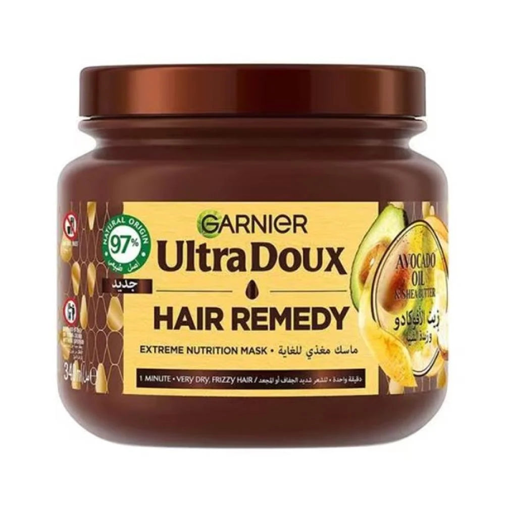 GARNIER ULTRADOUX HAIR REMEDY AVOCADO OIL & SHEA BUTTER MASK 340ML