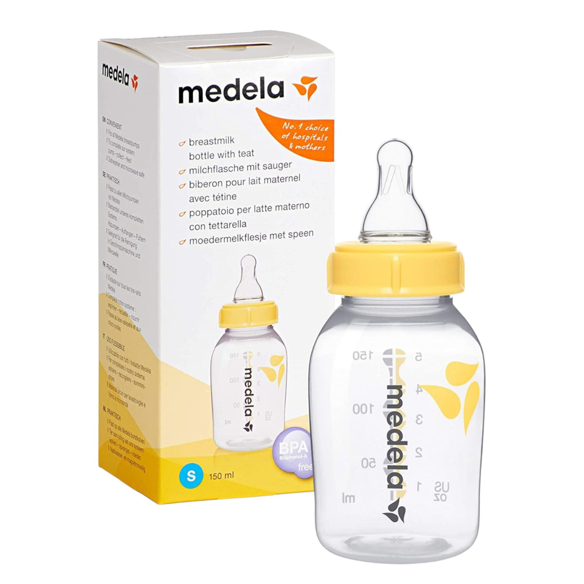 MEDELA BREST MILK BOTTLE WITH TEAT 150ML