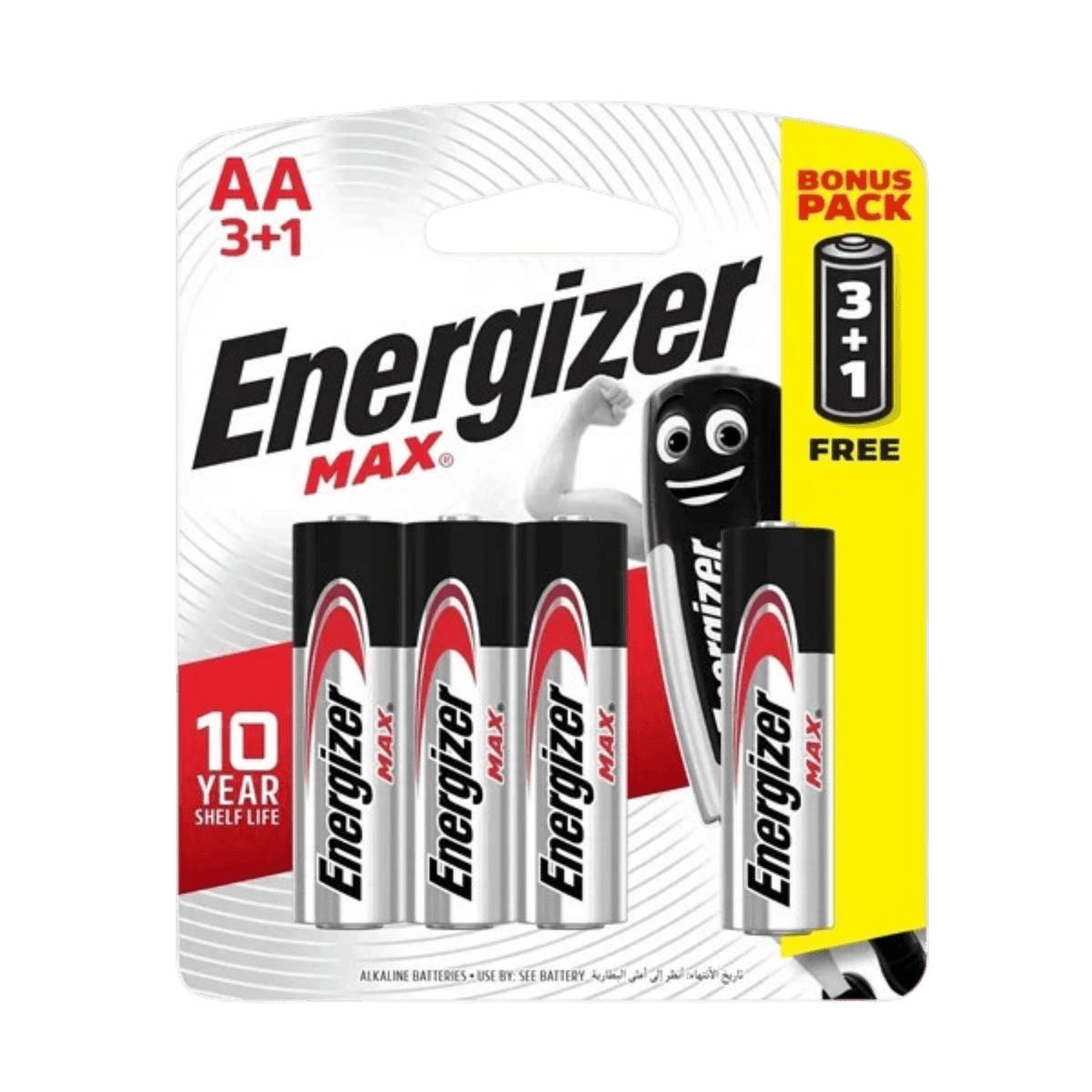 ENERGIZER MAX AA 3+1 FREE