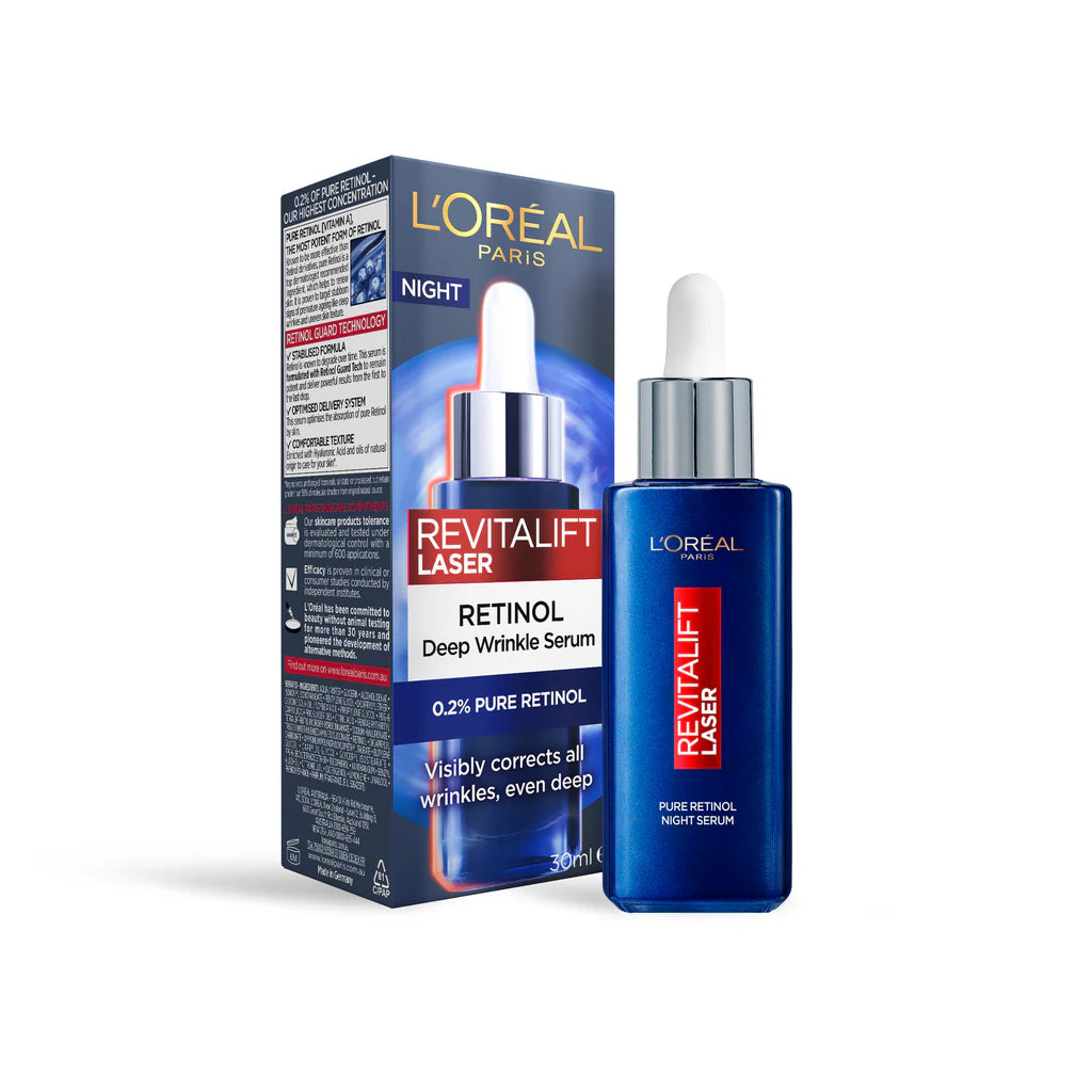 LOREAL REVITALIFT LASER PURE RETINOL 0.02% PURE SERUM 30ML