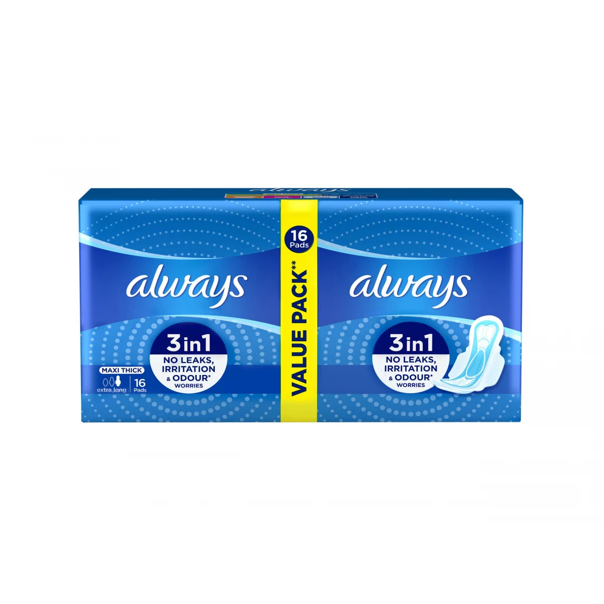 ALWAYS 3IN1 NO LEAKS IRRITATION 16 PADS
