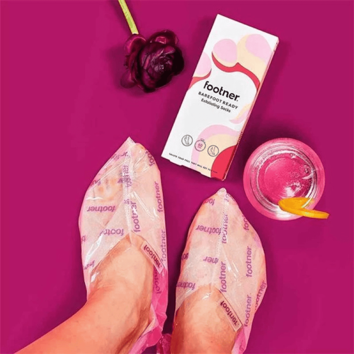 FOOTNER EXFOLIATING HEEL SOCKS