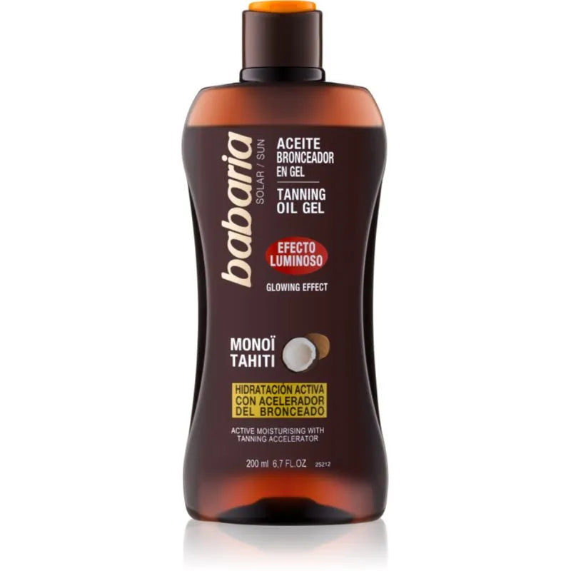 BABARIA SUNTAN GLOW EFFECT TANNING OIL GEL 200ML