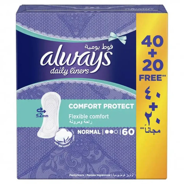 ALWAYS COMFORT PROTECT 40+20FREE