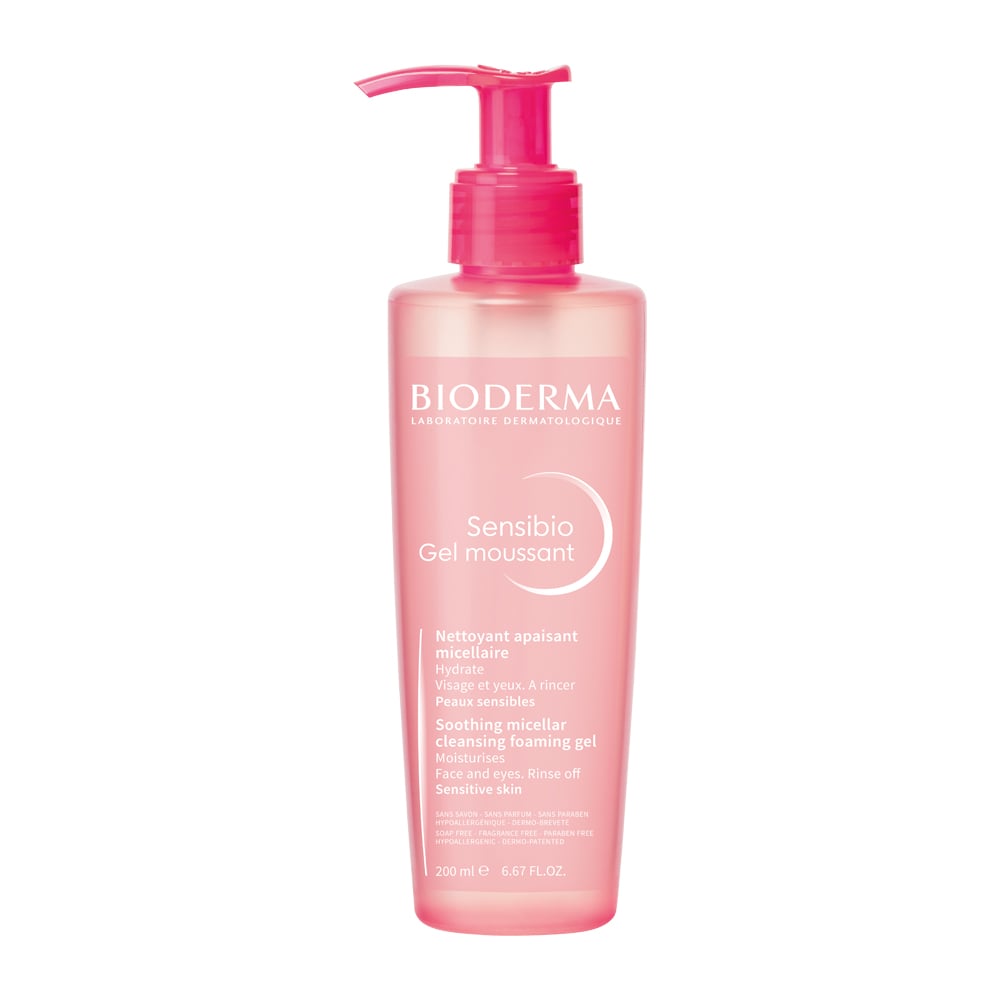 BIODERMA SENSIBIO GEL MOUSSANT 200ML-PINK