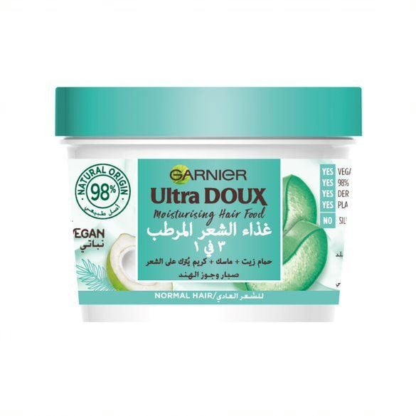 GARNIER ULTRA DOUX HAIR FOOD ALOE VERA & COCONUT MASK 390ML