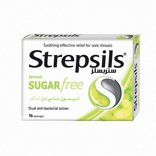 STREPSILS LEMON SUGAR FREE 16 LOZENGES