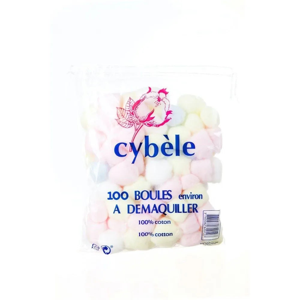 CYBELE COTTON BALLS COLOR & WHITE 100PCS