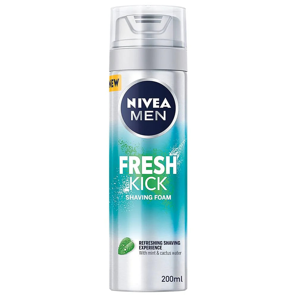 NIVEA MEN FRESH KICK SHAVING FOAM 200ML