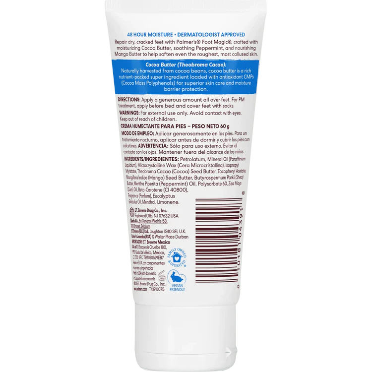 PALMER-S COCOA BUTTER FOOT MAGIC MOISTURIZING CREAM 60G