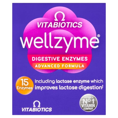 VITABIOTICS WELLZYME DIGESTIVE ENZYMES 15 ENZYME 60CAP