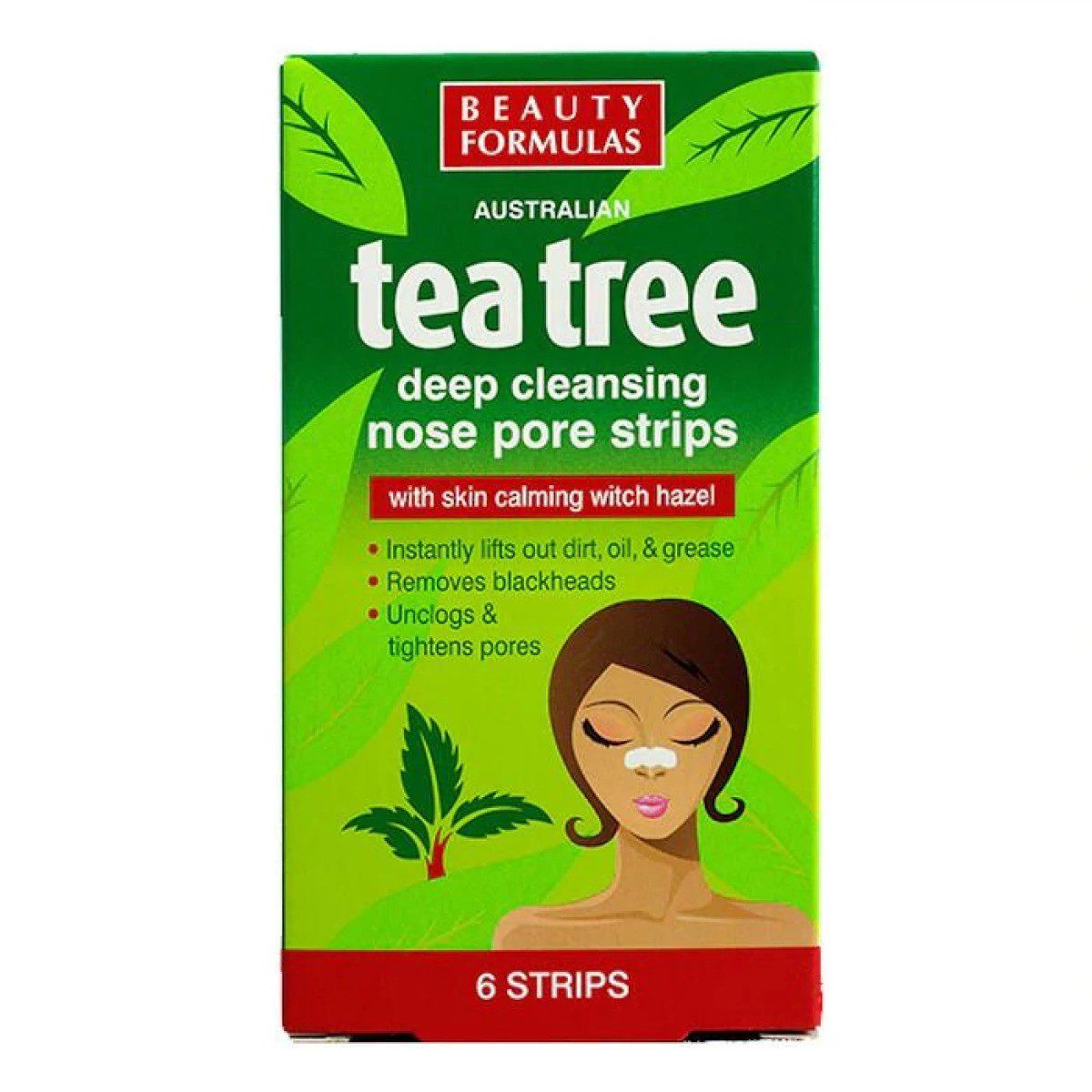 BEAUTY FORMULAS TEA TREE NOSE STRIP 6STRIPS