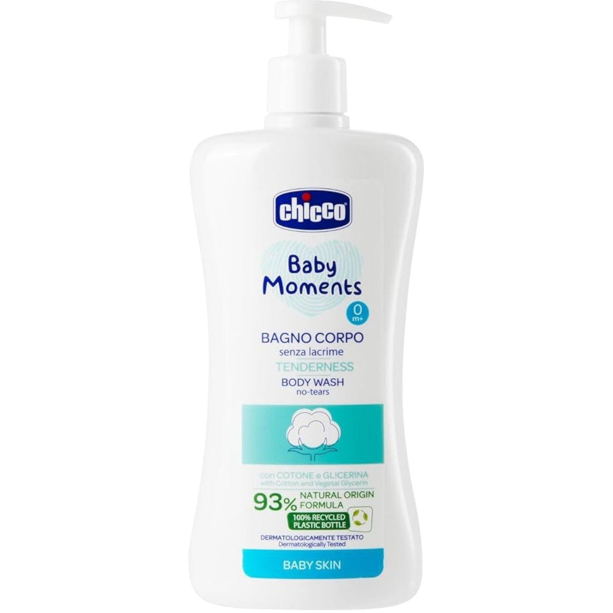 CHICCO BABY MOMENTS TENDERNESS BODY WASH 500ML