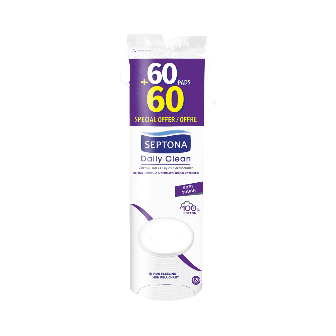 SEPTONA DAILY CLEAN COTTON PADS 60+60PCS