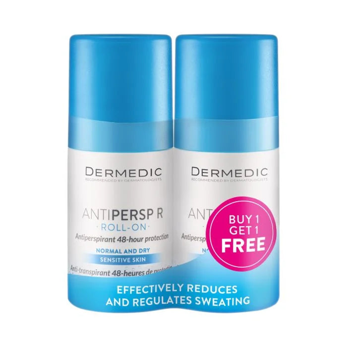 DERMEDIC ANTIPERSP R SENSITIVE SKIN ROLL ON 60ML 1+1 FREE