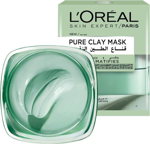 LOREAL PURE CLAY MASK 3 PURE CLAYS + EUCALYPTUS 50ML