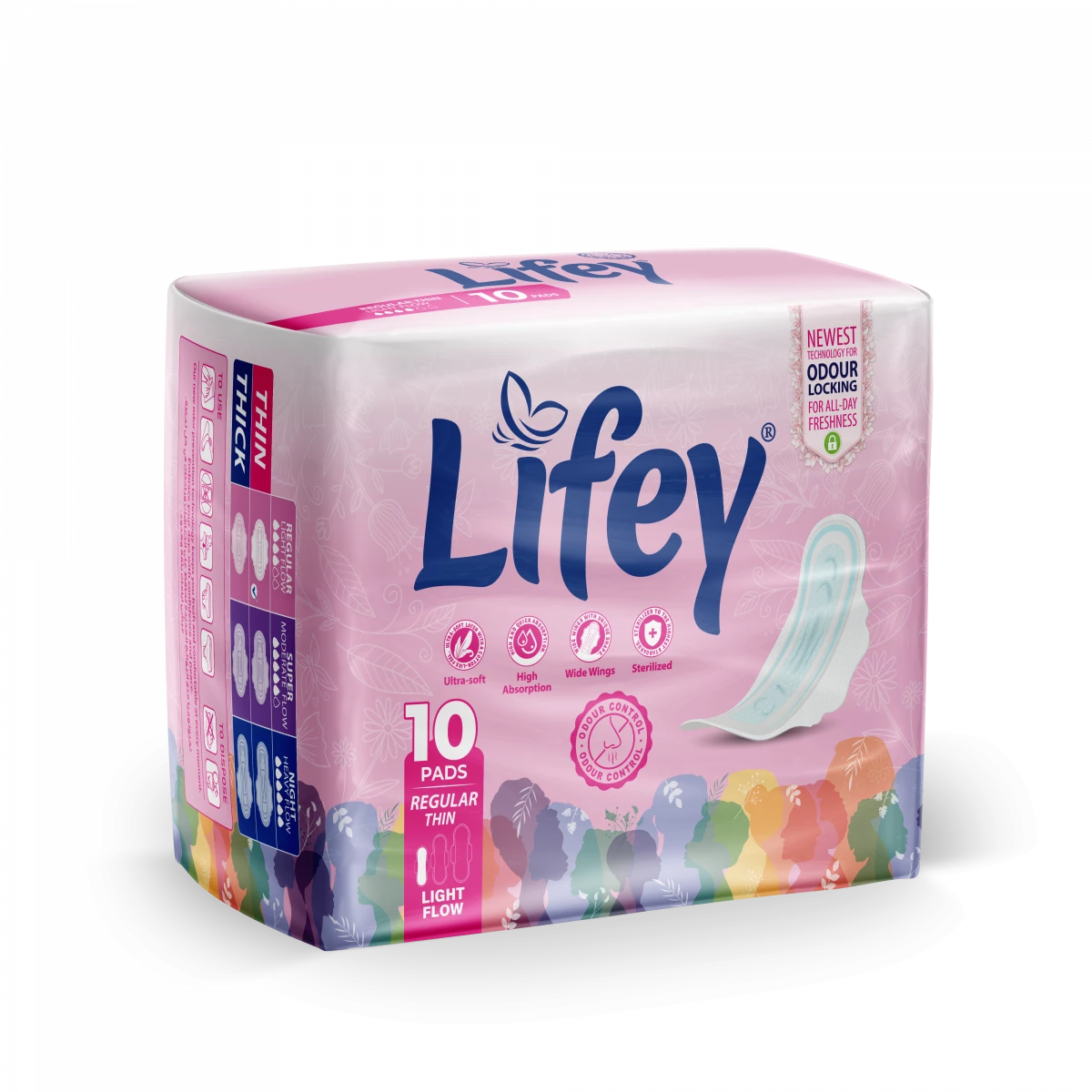LIFEY REGULAR THIN LIGHT FLOW 10 PADS
