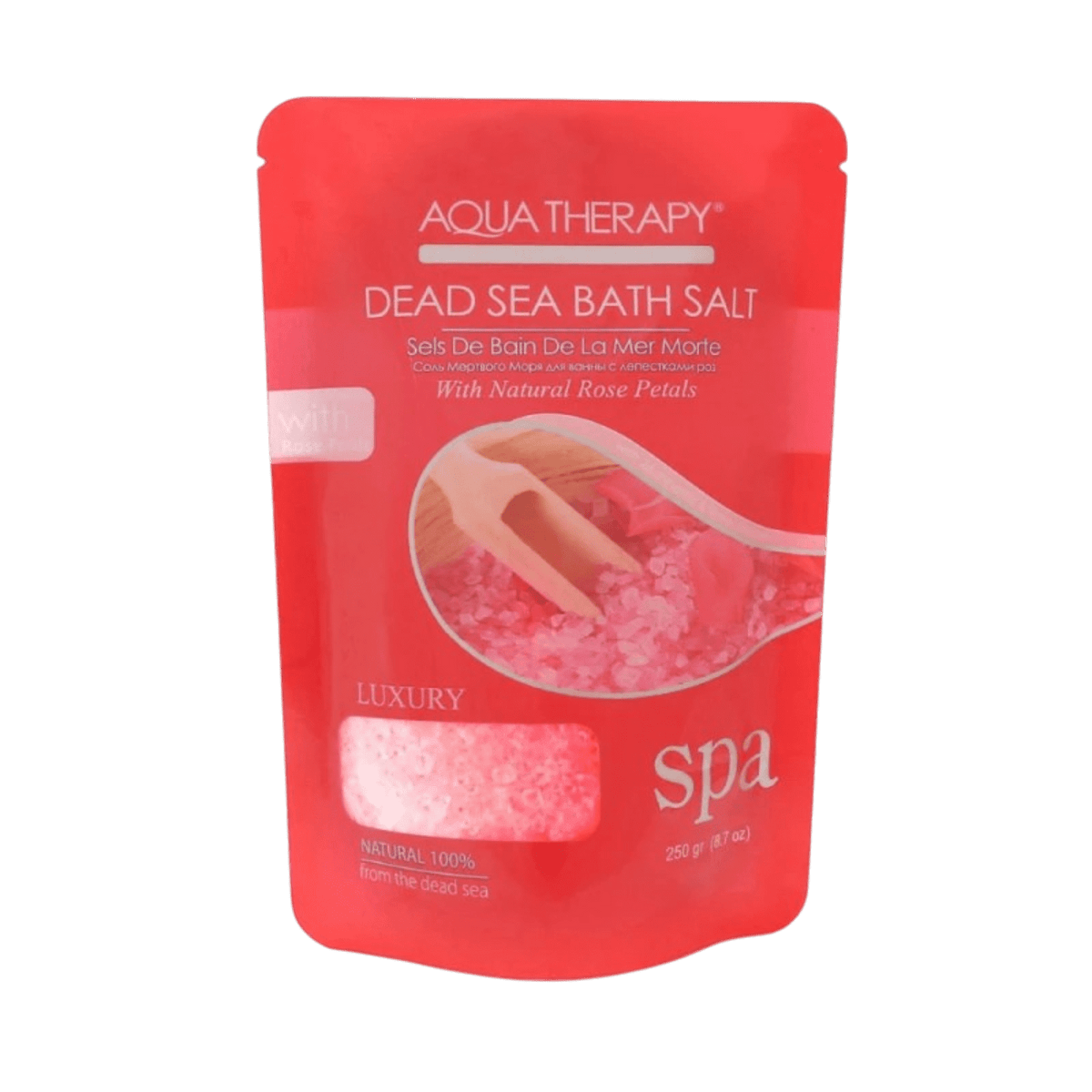 AQUA THERAPY DEAD SEA BATH SALT WITH ROSE PETALS 250G