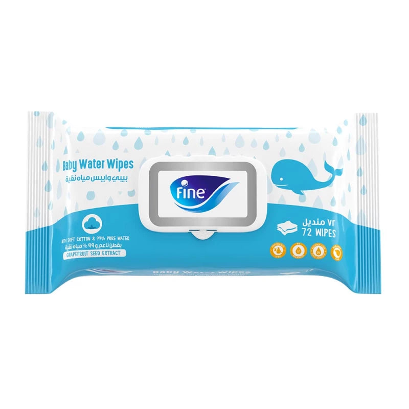 FINE BABY WATER WIPES 72