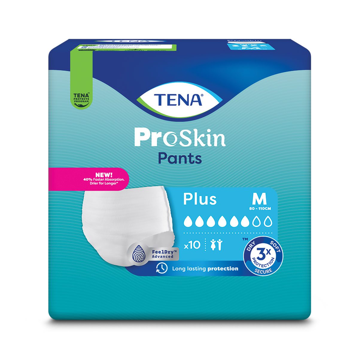 TENA PROSKIN PANTS SIZE M 10PCS