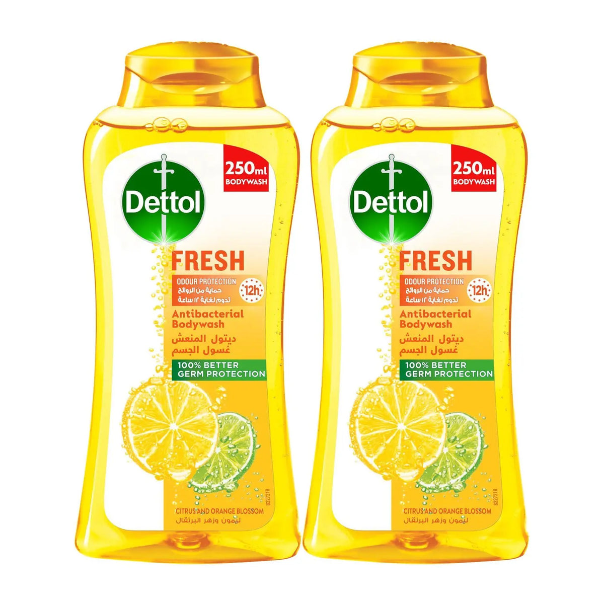 DETTOL FRESH BODY WASH 250ML*2PCS