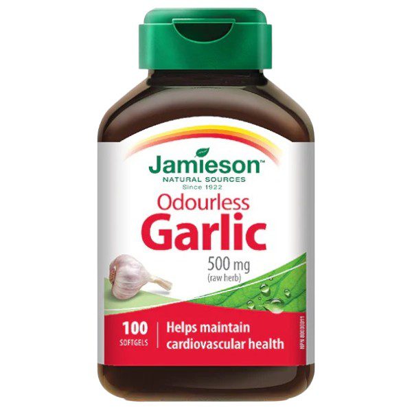 JAMIESON ODOURLESS GARLIC 500MG 100CAP
