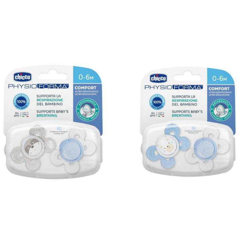 CHICCO PHYSIO COMFORT SOOTHER 0-6M 2PCS BOY