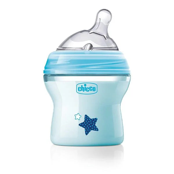 CHICCO NATURAL FEELING BOTTLE 0M+ 150ML BLUE