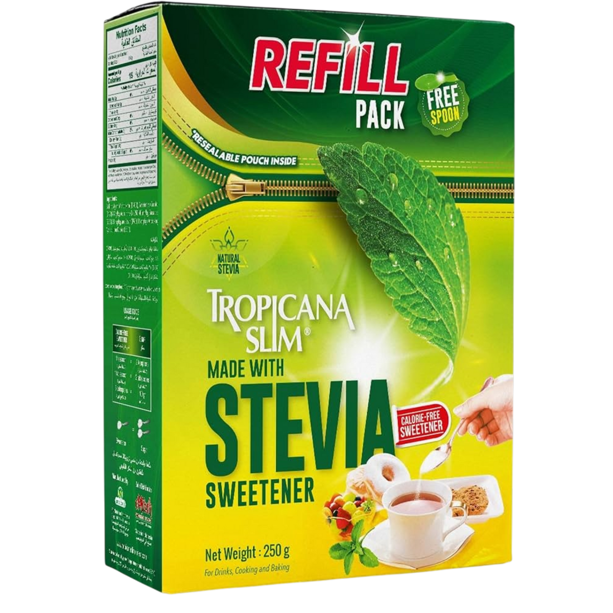 TROPICANA SLIM ZERO CALORIE STEVIA SWEETENER 250G
