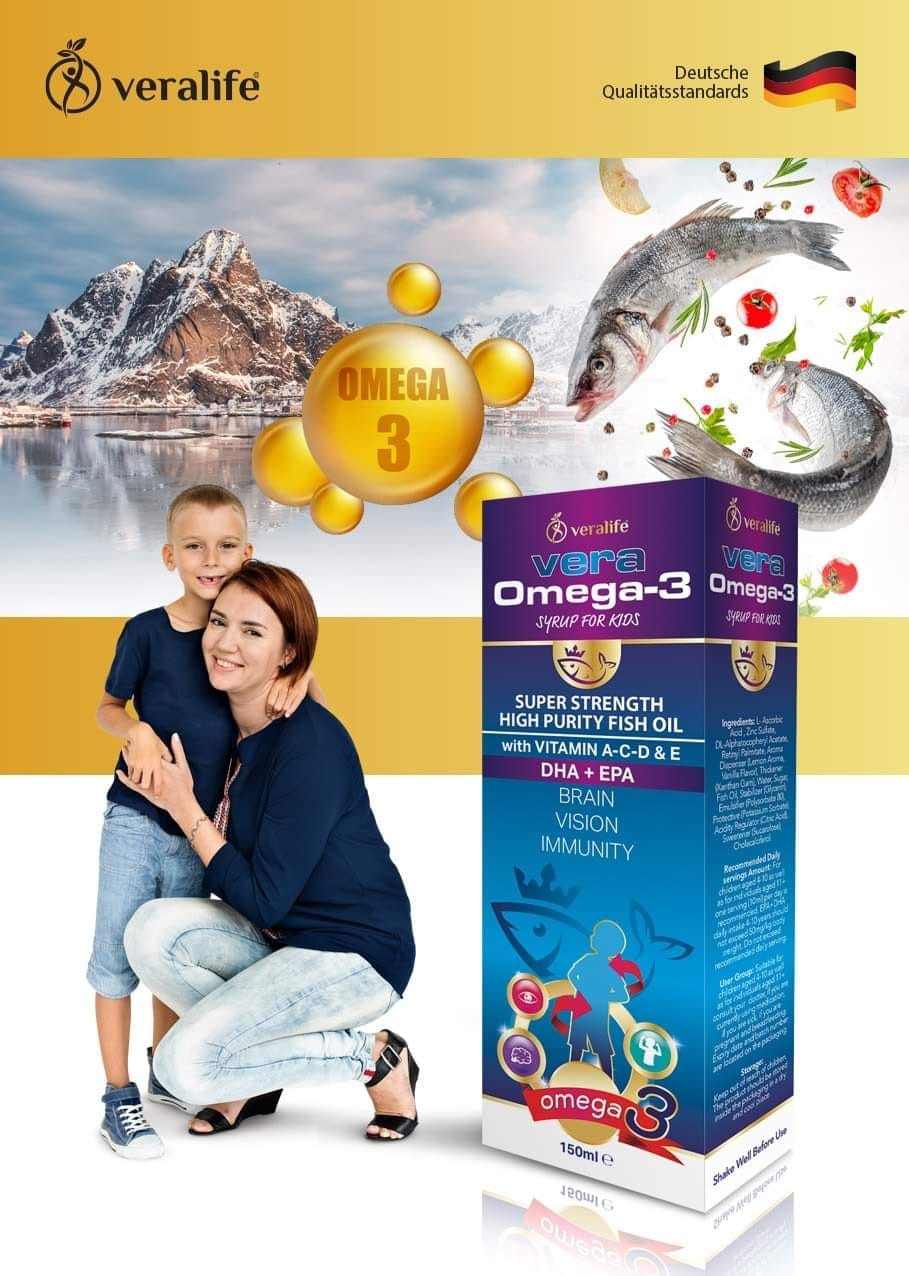 VERA OMEGA-3 WITH ORANGE FLAVOR SYR 150ML
