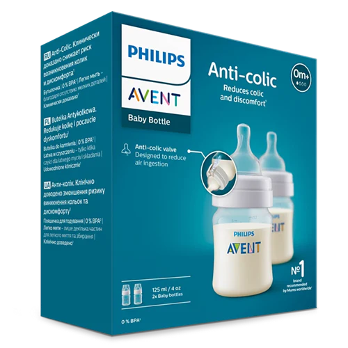 AVENT ANTI-COLIC BOTTLE 2*125ML OFFER