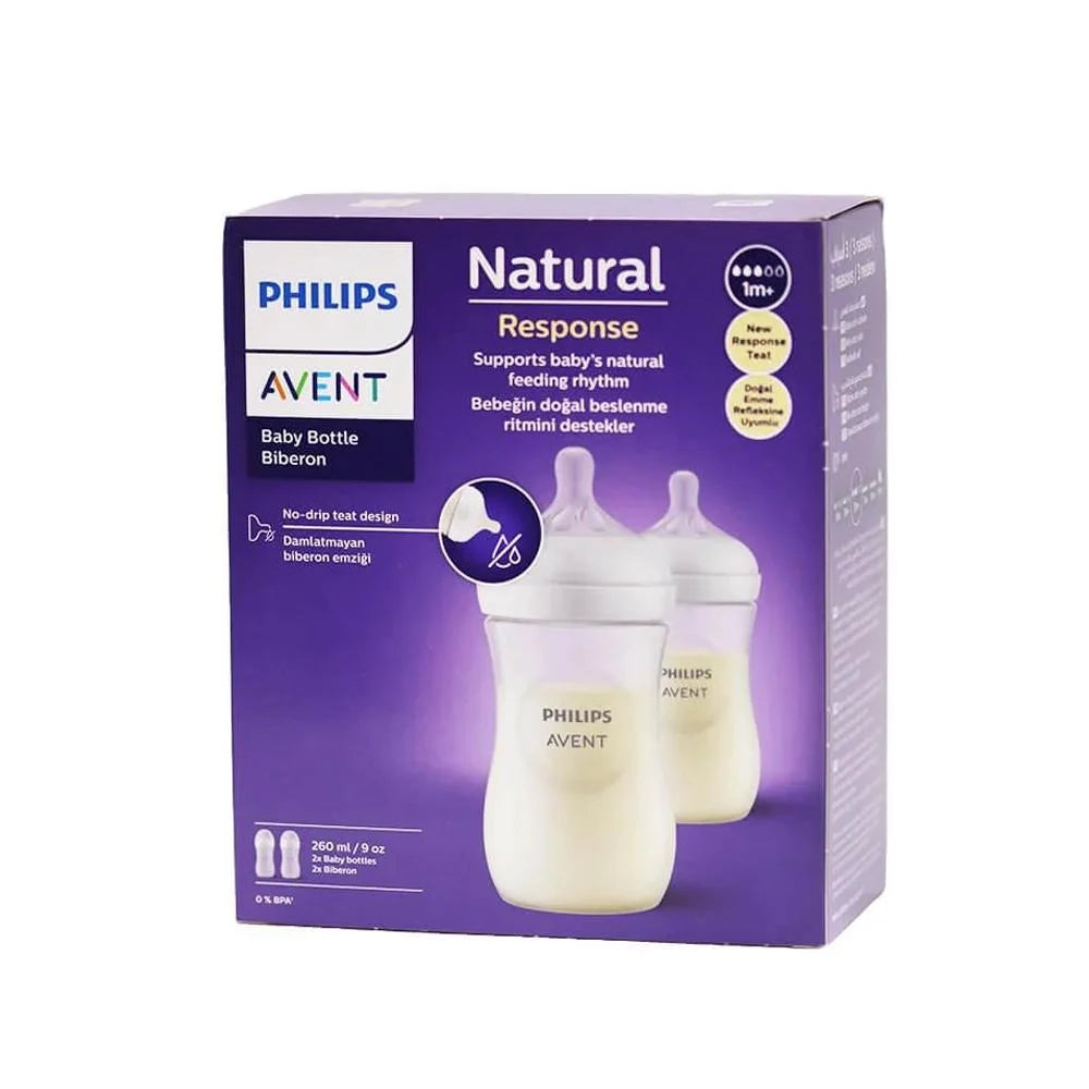 AVENT NATURAL RESPONSE BOTTLE 260ML 2PCS OFFER