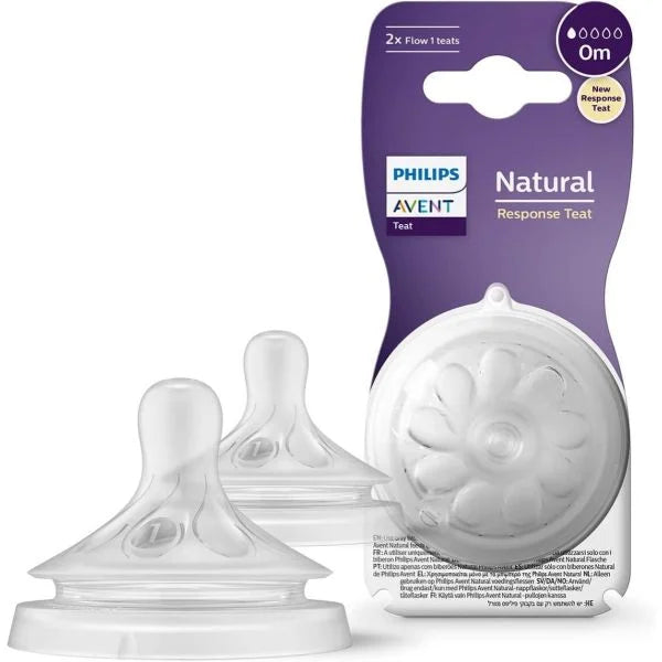 AVENT NATURAL RESPONSE TEAT 0M 2PCS