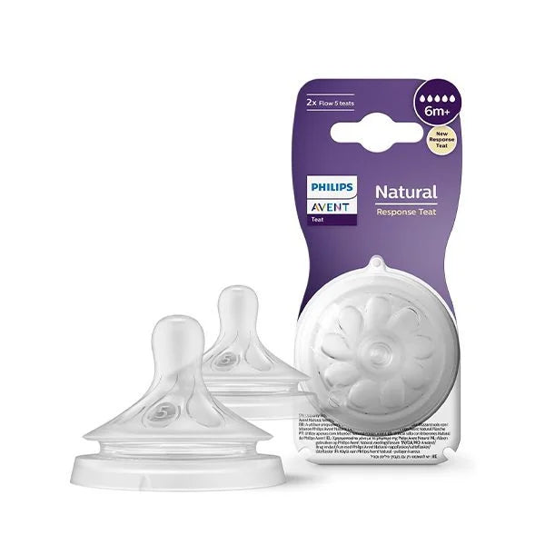 AVENT NATURAL RESPONSE TEAT 5M+ 2PCS