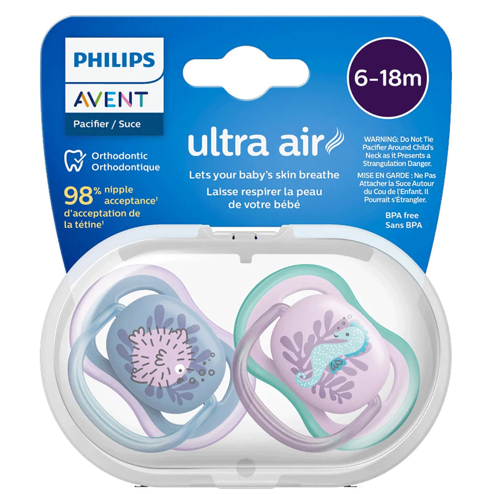 AVENT ULTRA AIR SOOTHER 6-18M 2PCS GIRL