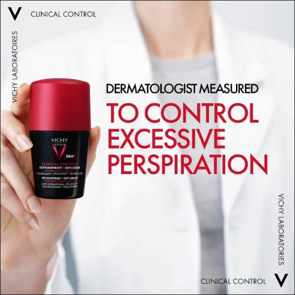 VICHY DEO CLINICAL CONTROL 96H ROLL ON 50ML - BLACK