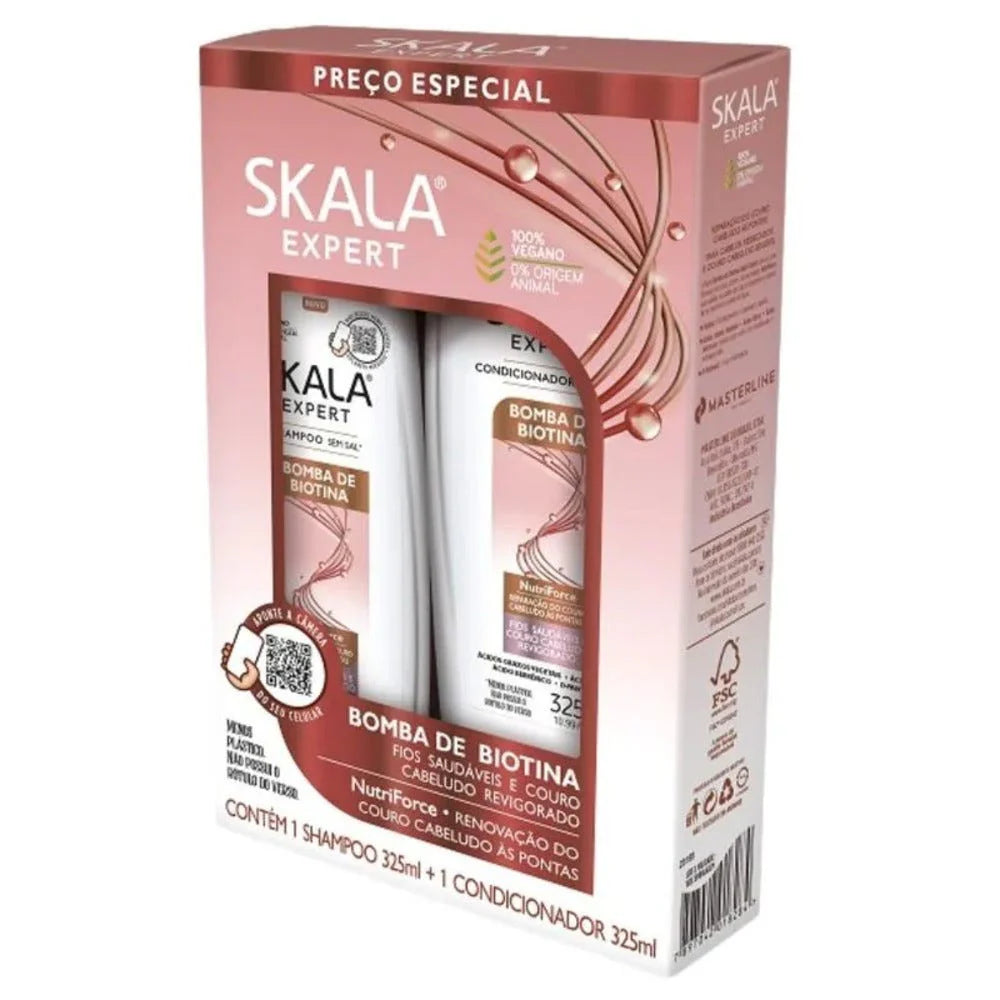 SKALA BOMBA DE BIOTINASHAMPOO+CONDITIONER SET