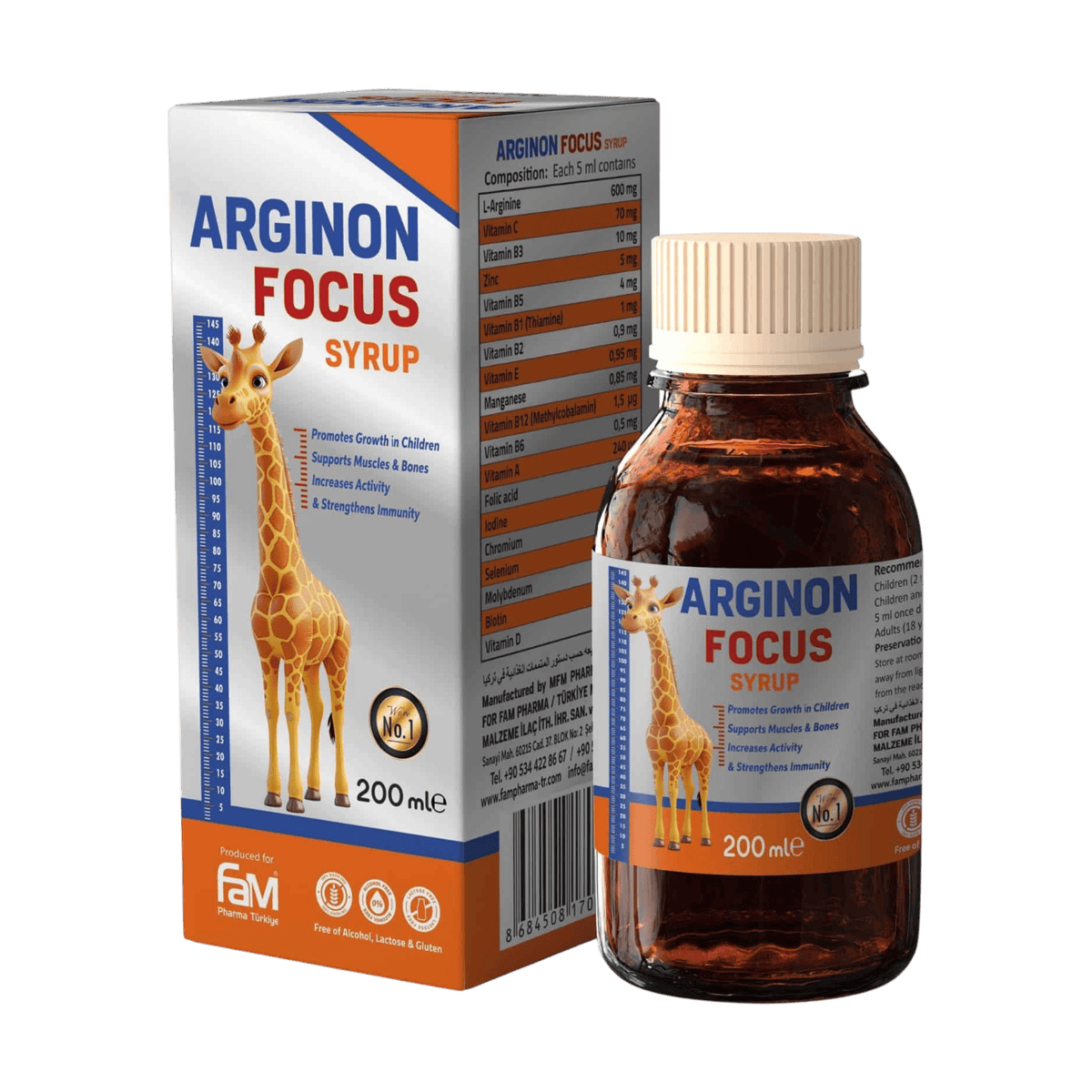 ARGINON FOCUS SYRUP 200ML