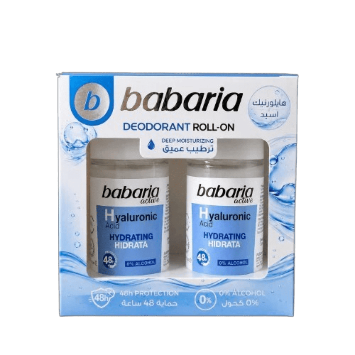 BABARIA DEO HYALURONIC ACID 48H OFFER TWIN PACK 50ML