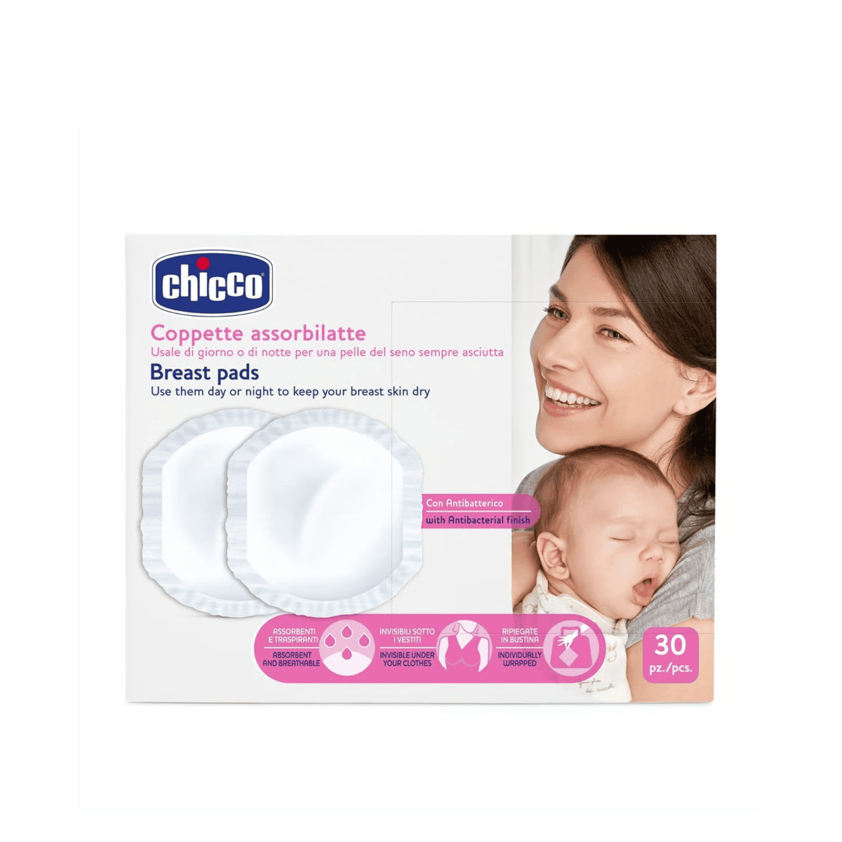 CHICCO EXTRA COMFORT BREAST PADS 30PCS