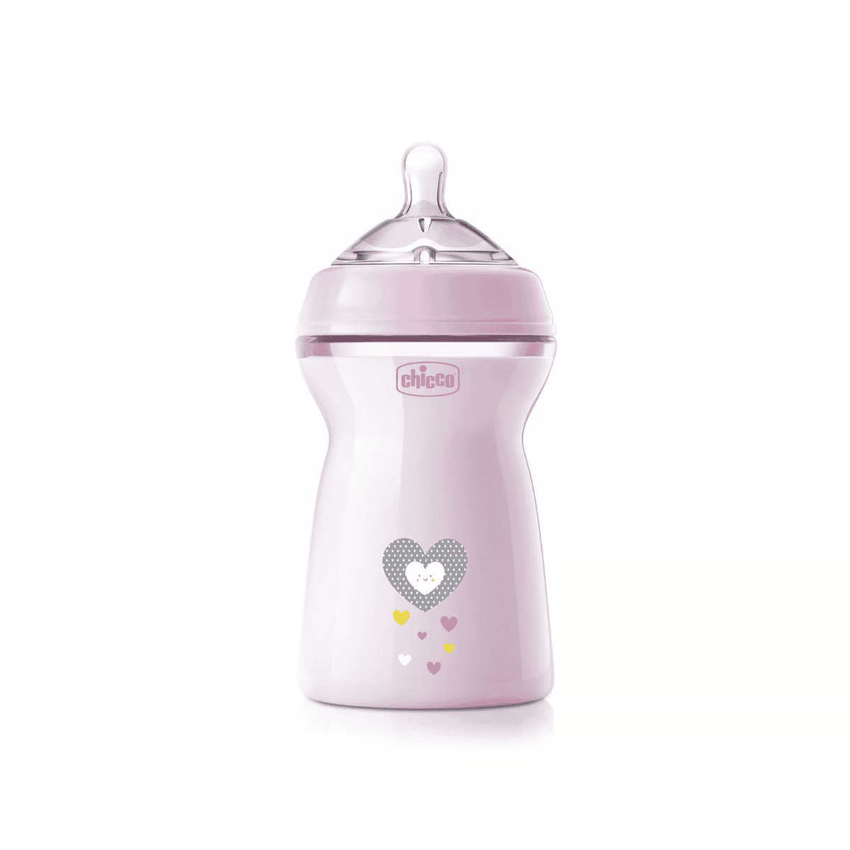 CHICCO NATURAL FEELING BOTTEL 6M+ 330ML PINK
