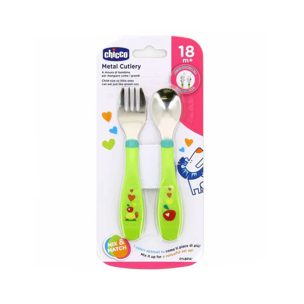 CHICCO METAL CUTLERY 18M+ NEUTRAL