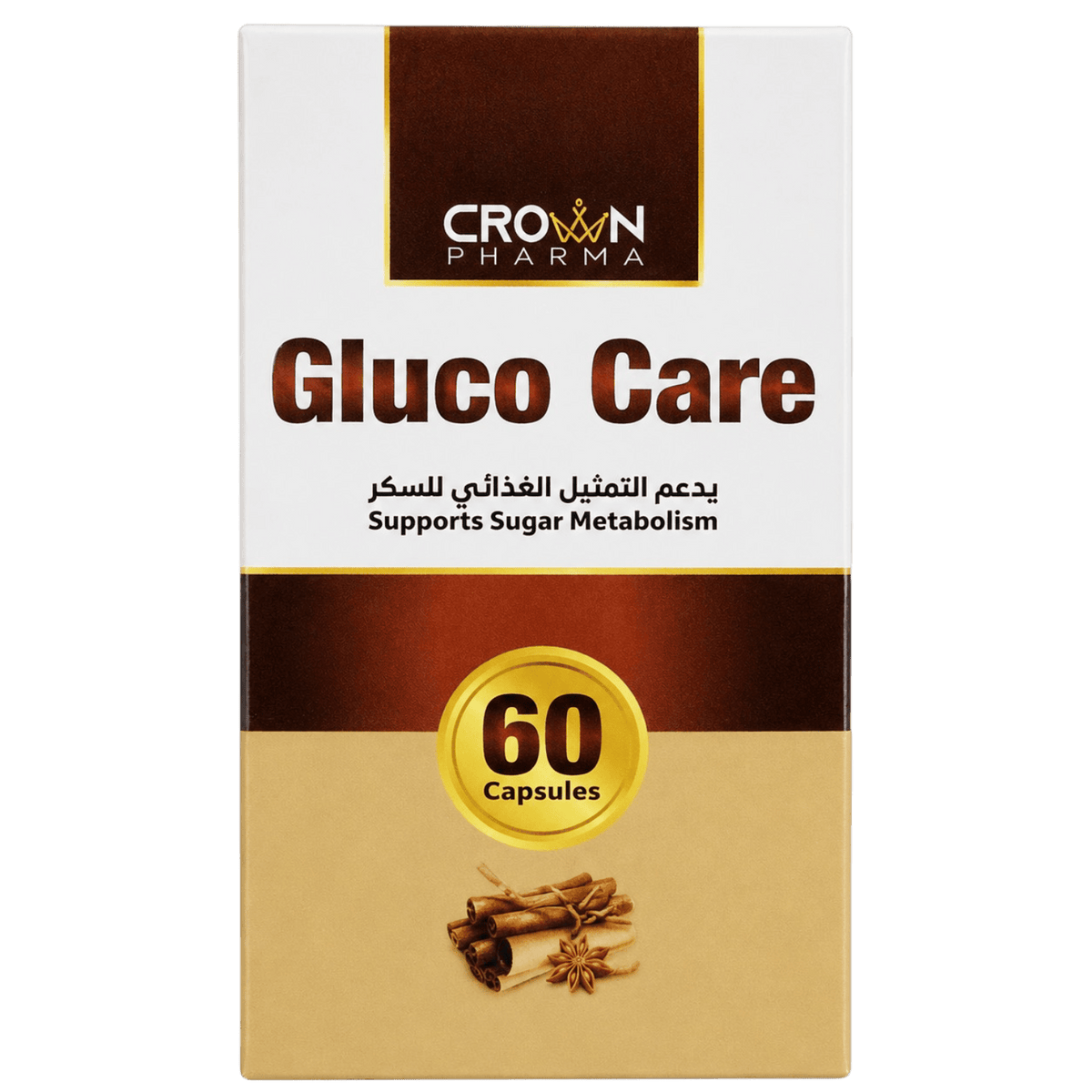 CROWN GLUCO CARE SUPPORT SUGAR METABOLISM 60CAP