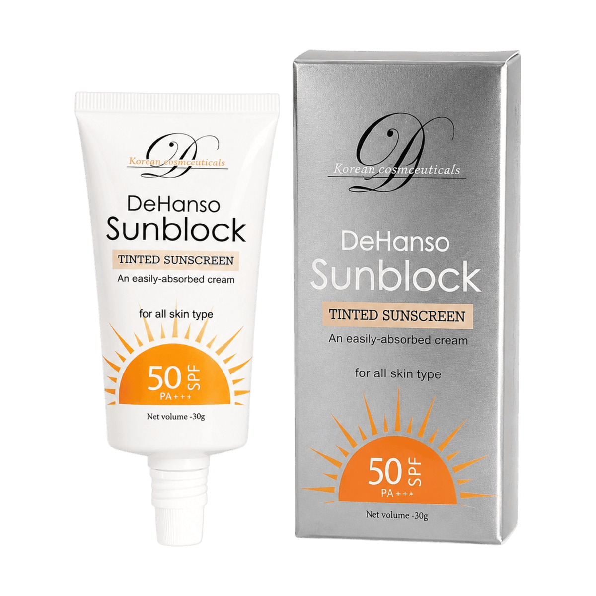DEHANSO SUNSCREEN TINTED FOR ALL SKIN SPF50+ CREAM 50ML