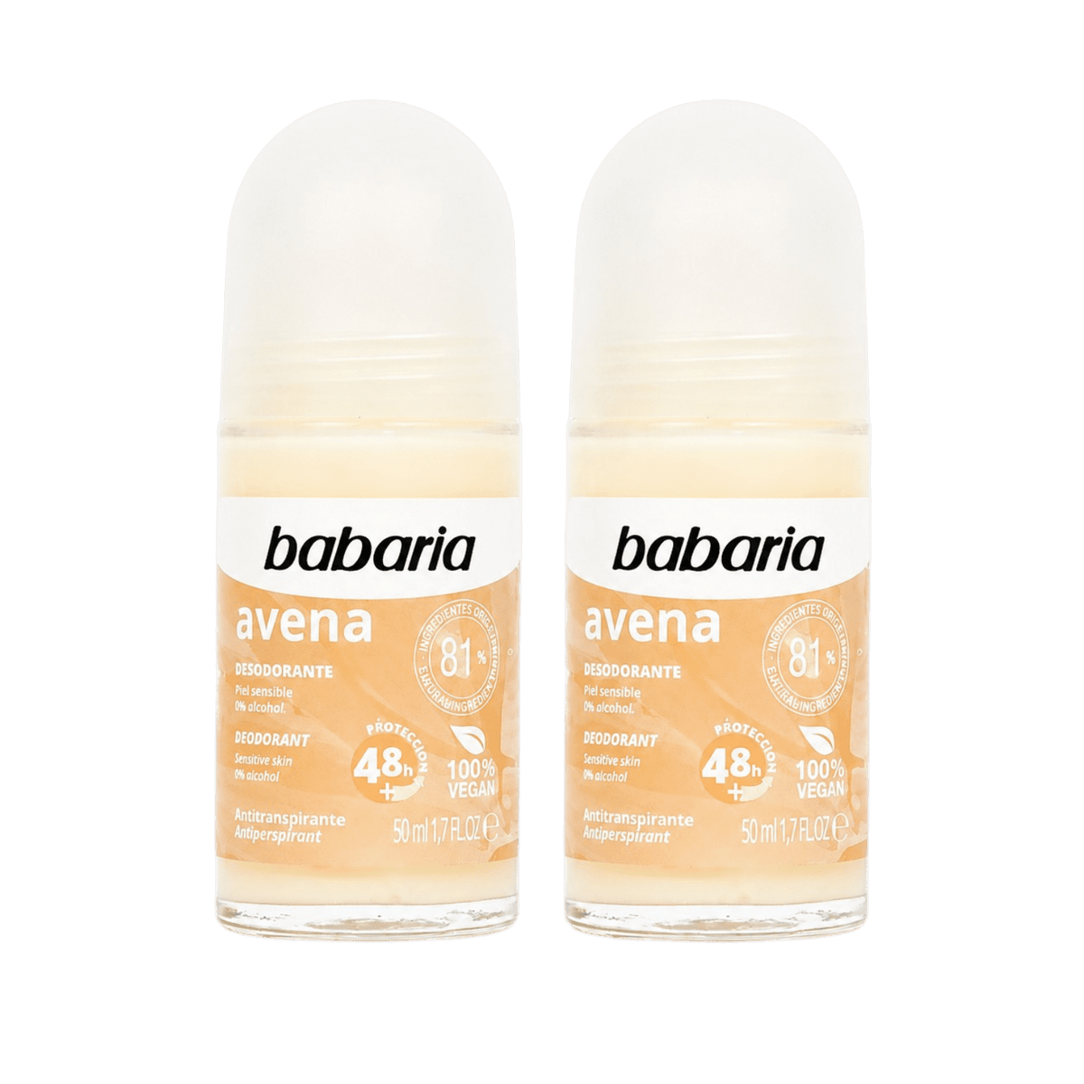 BABARIA DEO AVENA 48H OFFER TWIN PACK 50ML