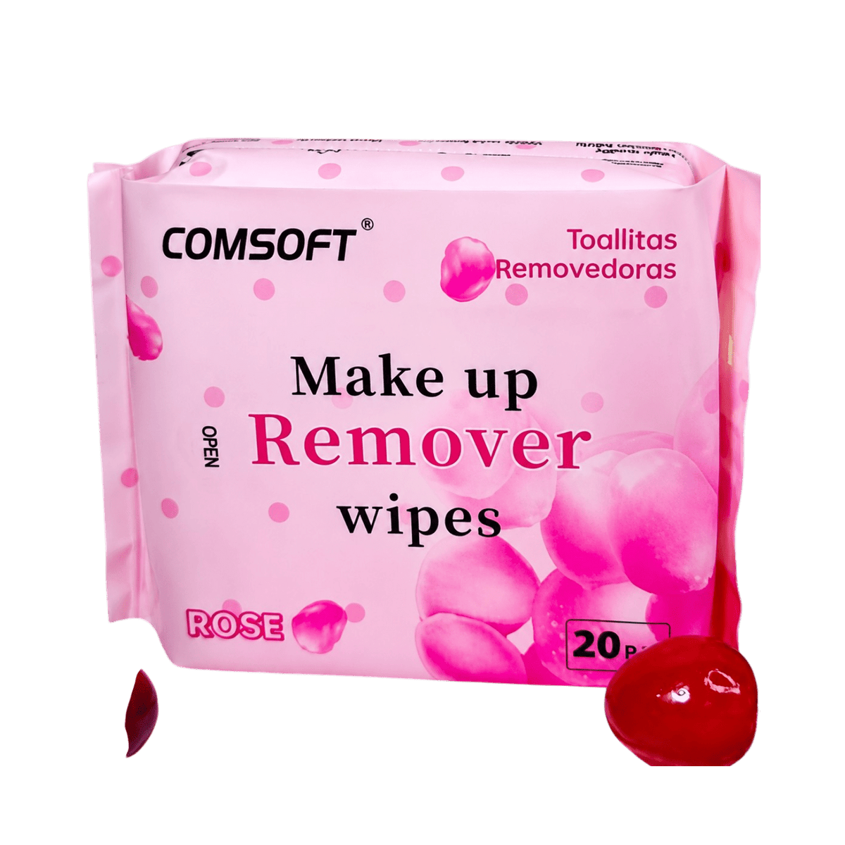 COMSOFT MAKE UP REMOVER ROSE WIPES 20PCS