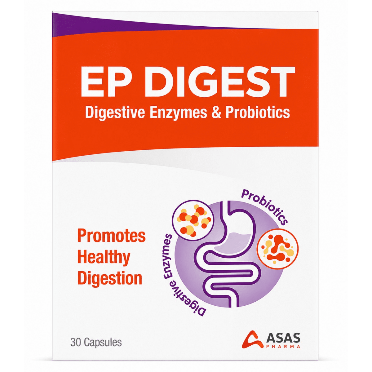 EP DIGEST DIGESTIVE ENZYMES& PROBIOTICS 30CAP