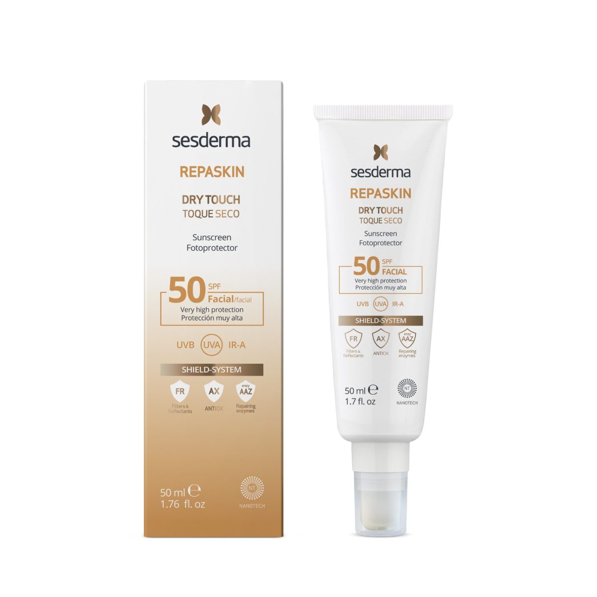 SESDERMA SUNSCREEN REPASKIN DRY TOUCH SPF50+ 50ML