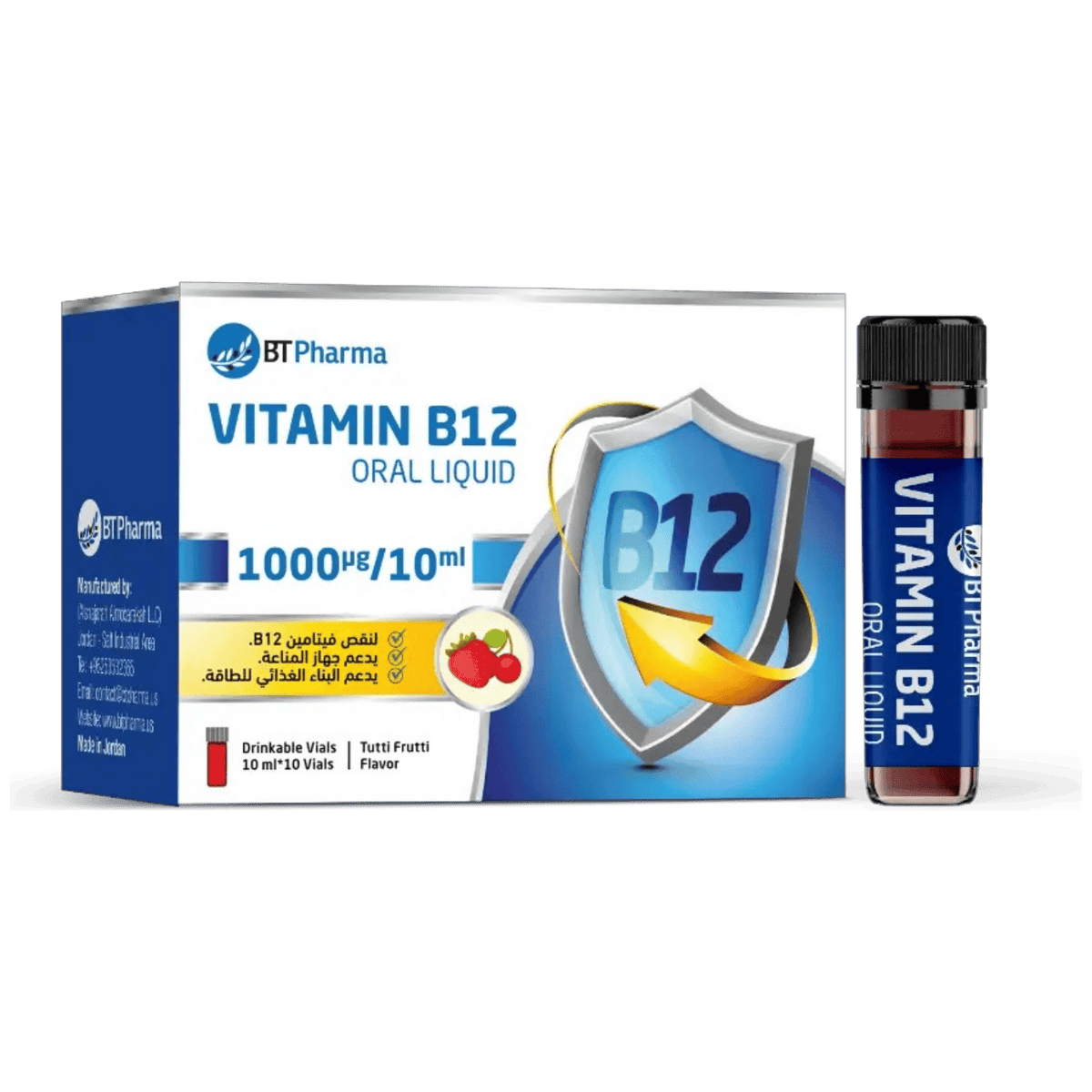 BT PHARMA VITAMIN B12 1000MCG 10ML*10VIAL